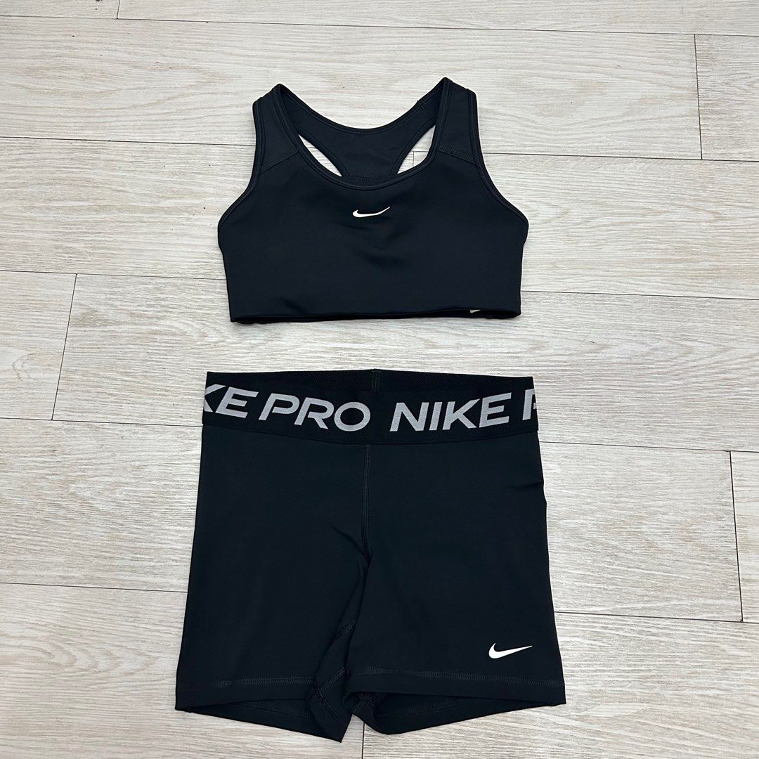 nike shorts and bralette set