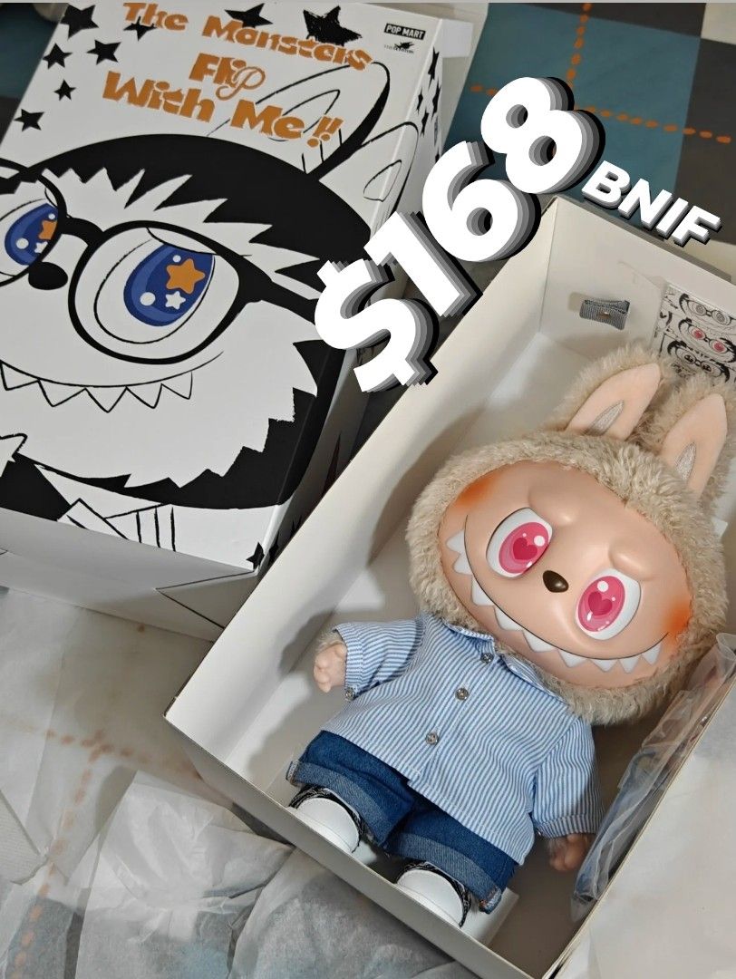 POP MART ぬいぐるみ2.0 BABA POPMART LABUBU Version 2 -Have a Seat BABA BNIF brand new