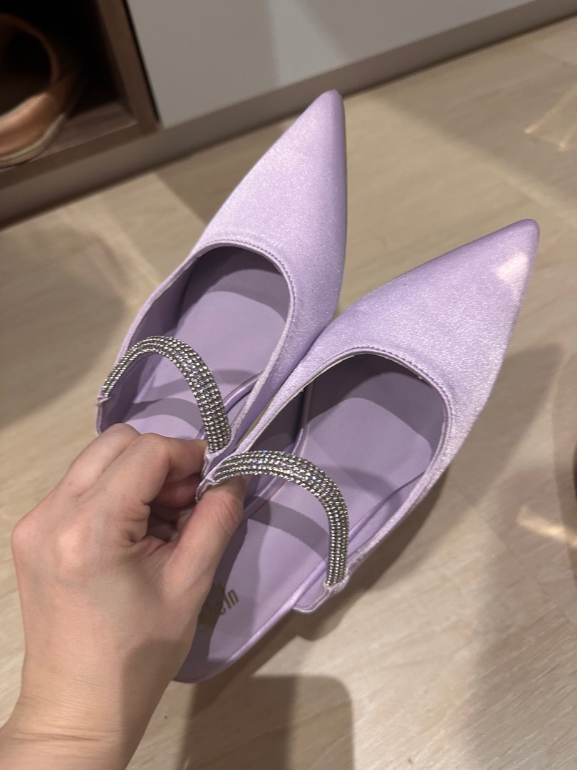 Purple short heels Shein