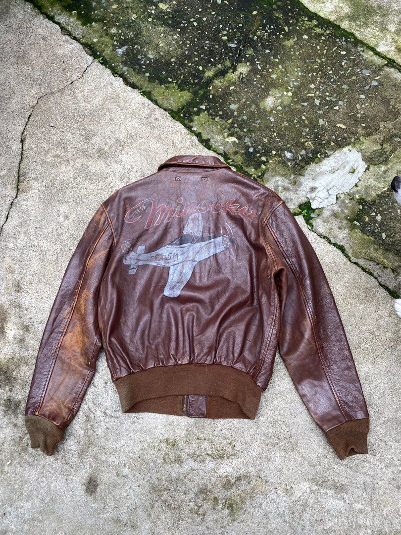 Rare Vintage 1992 Avirex Horsehide Type A 2 Leather Jacke Men s Fashion Coats Jackets and Outerwear on Carousell