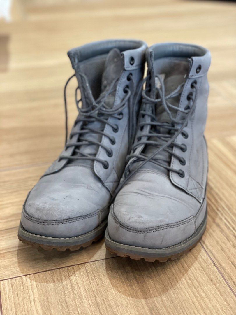 Grey suede timberlands discount