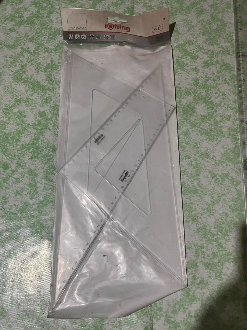 ROTRING Triangle Set, 23cm & 33cm, Hobbies & Toys, Stationary & Craft ...