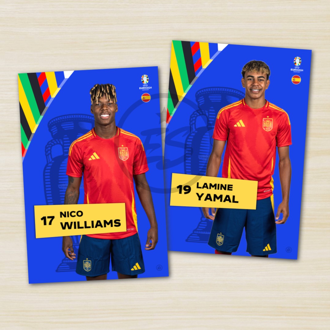 Spain UEFA Euro 2024 Winners Official Portrait Football Fan Gift Card ...