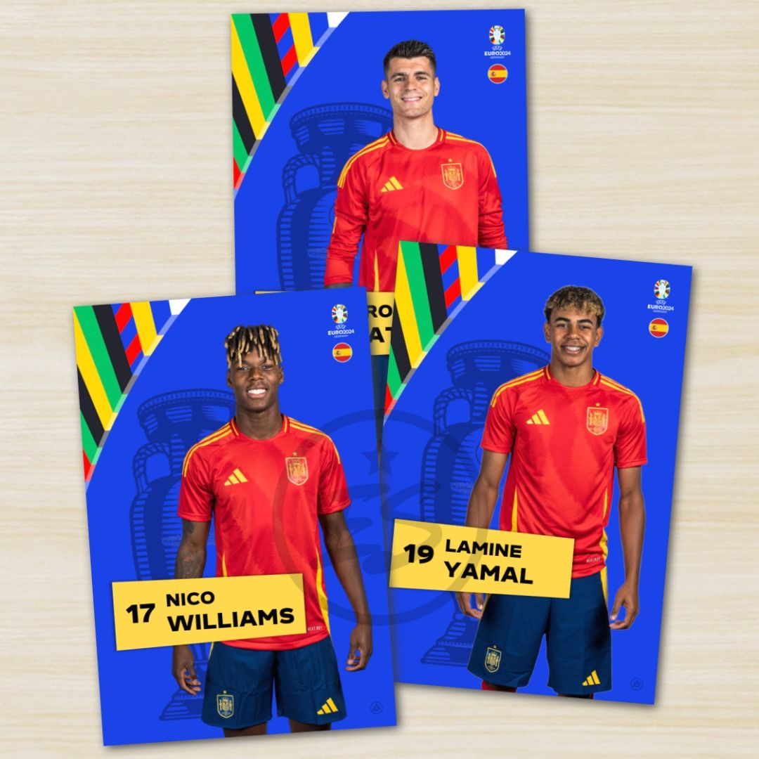 Spain UEFA Euro 2024 Winners Official Portrait Football Fan Gift Card ...