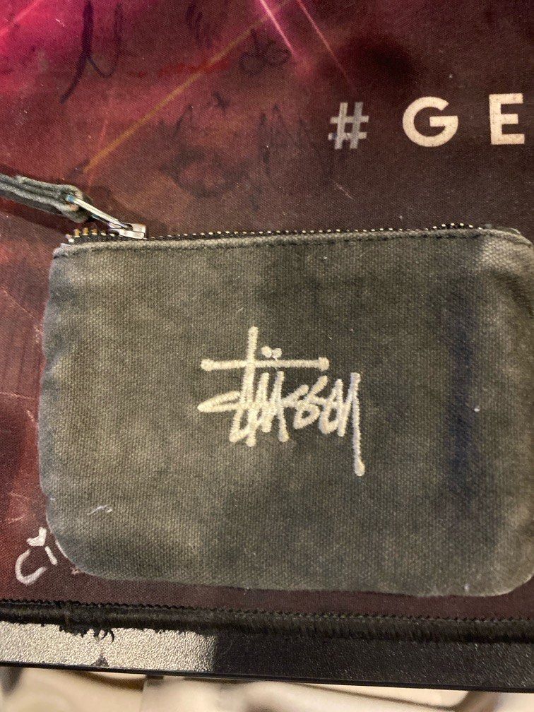 stussy black canvas coin pouch orginally $89, Women's