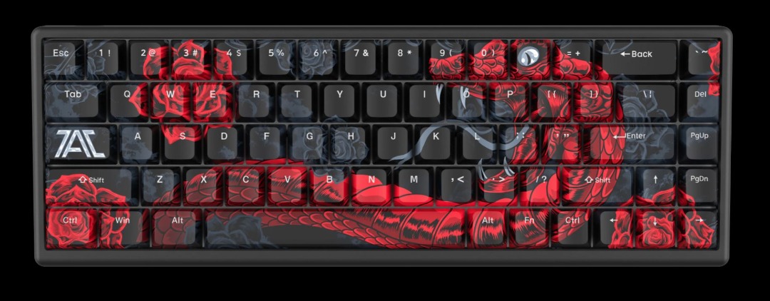 Tacularr Polar 65 - Black (AOP Dye-sub keycaps), Computers & Tech ...