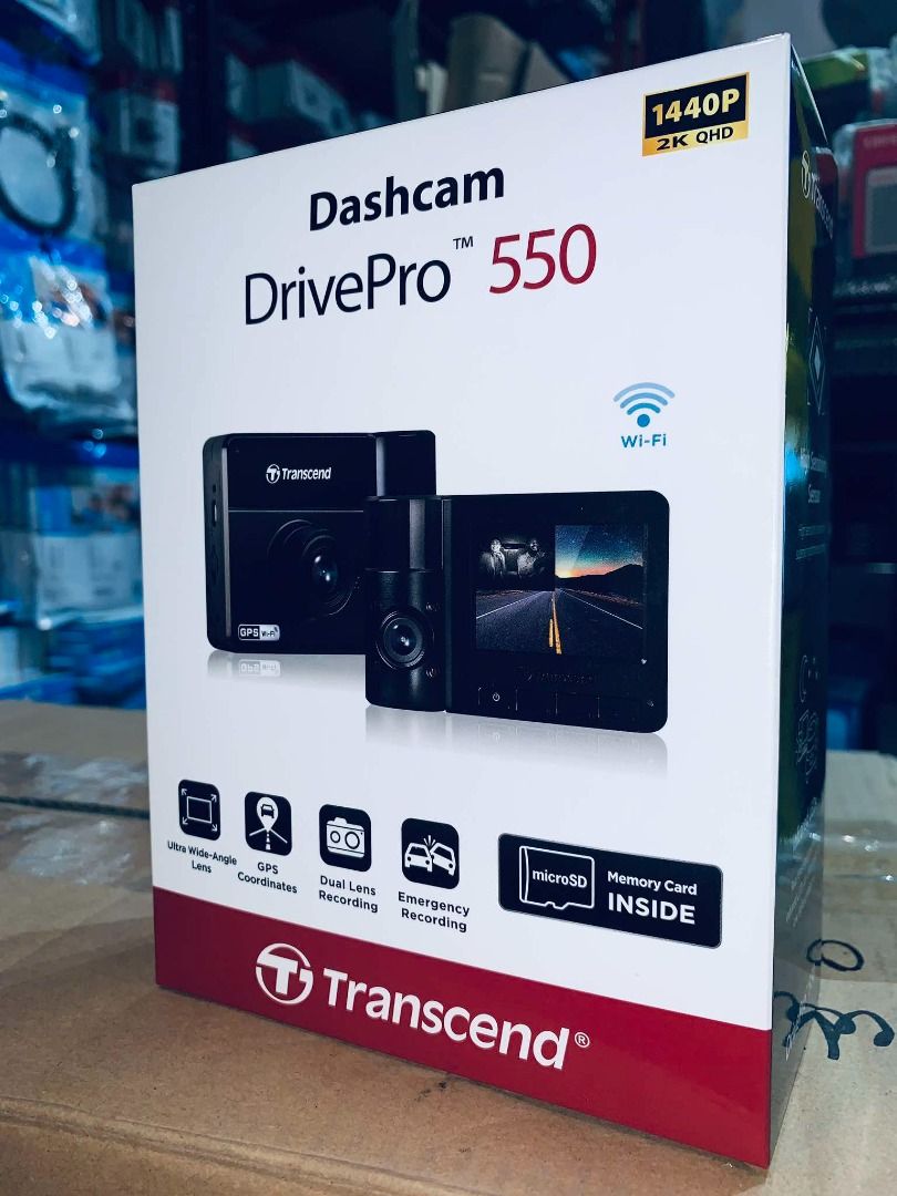 Transcend DrivePro 550 Dashcam 128GB TS-DP550B-128G, Furniture & Home ...
