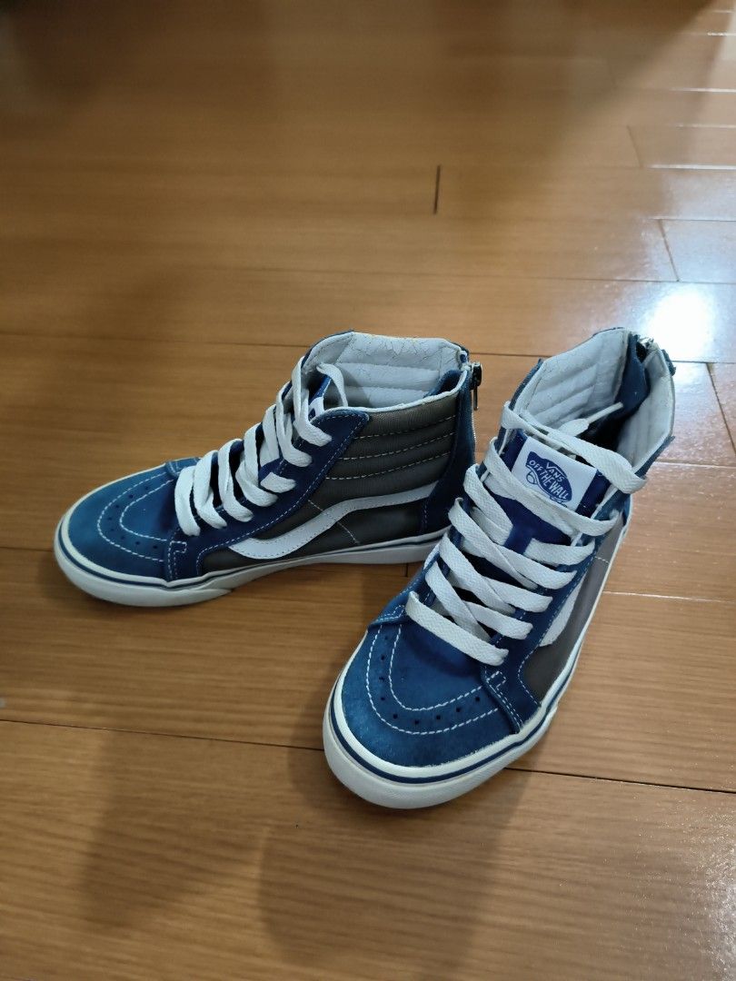 Vans sk8 hi navy white top