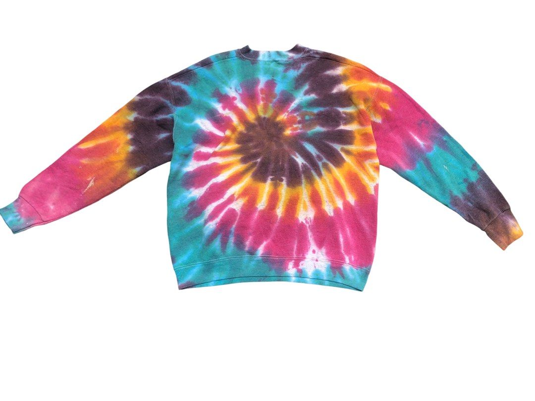 Vintage PINK FLOYD Tie Dye Bootleg Big Print Rock Band Sweater Sweatshirt Crewneck Shirt