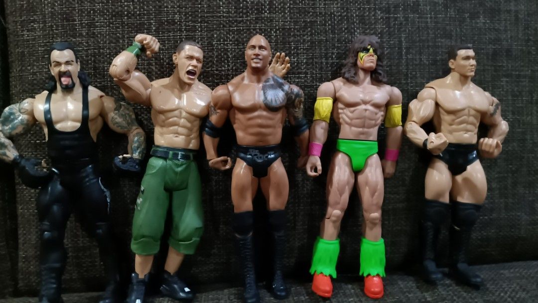 WWE FIGURES SOLD PER PIECE (Category: Figurines & Statues) located in Iligan City. Submitted by shehabdor98515 (Listing ID 1317533192, Image 1). Description: this are genuine WWE FIGURES‼️under taker- 600 John cena-❌SOLD❌ the rock- ❌SOLD❌ ultimate warrior- ❌SOLD❌ ring rage🤔- 650.