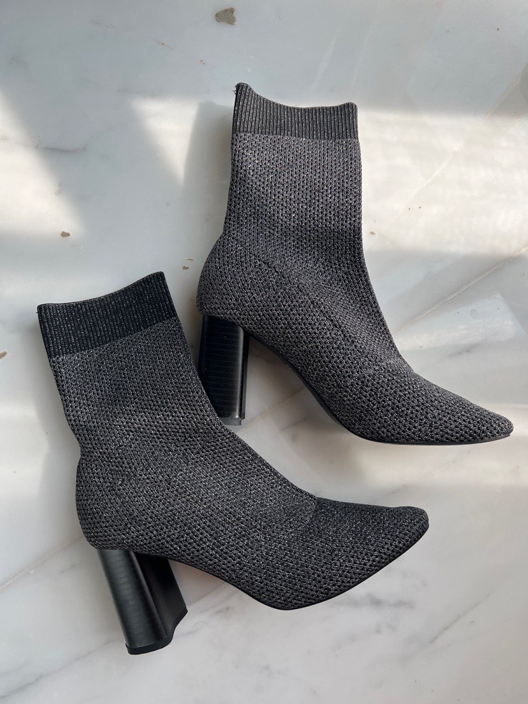 Zara ankle style socks glitter boots
