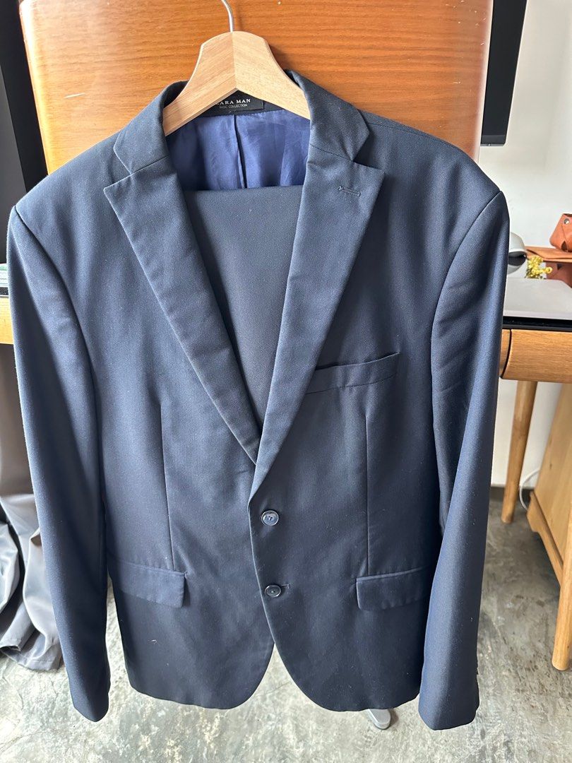 Zara Man Blue Suit w Trousers Carousell