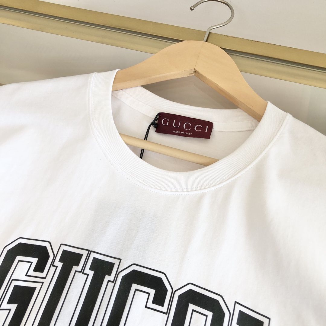 Authentic gucci flag 1921 short-sleeved t-shirt, Luxury, Apparel