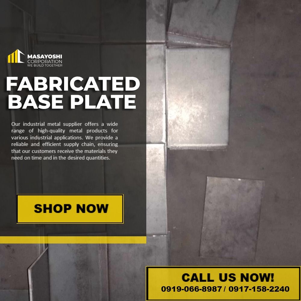 Base Plate A36 250 x 250 x 10mm with 4 holes (for anchor bolt)| Anchor ...