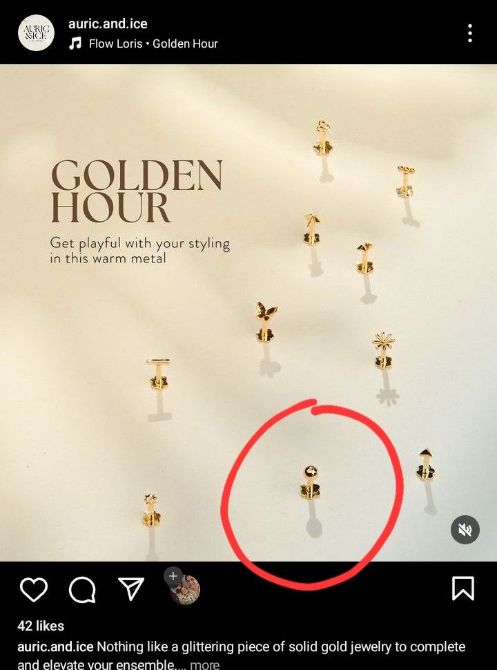 Basic Ball threaded flatblack earrings (solid gold) (Category: Earrings) located in Cavite. Submitted by oye21 (Listing ID 1312280366, Image 2). Description: auric & ice 14k YG 16g 6.5mm post lenght 3mm diameter Sold as piece Perfect for tragus lobe helix flats Location: Dasmarinas Cavite Payment Options: BDO Gcash Delivery Options: (on buyers expense) Lalamove Grab LBC Thank You.