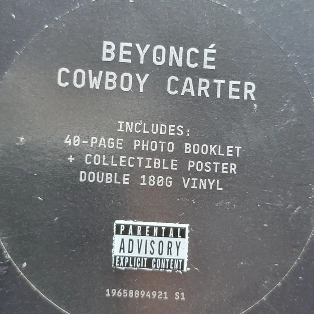 Beyonce - Cowboy Carter Official Vinyl (Category: Vinyls) located in Manila. Submitted by ramonrobin.cruz (Listing ID 1312441931, Image 2). Description: Beyonce - Cowboy Carter Official 2LP/Poster = ₱6,500 Brand New sealed made in USA.