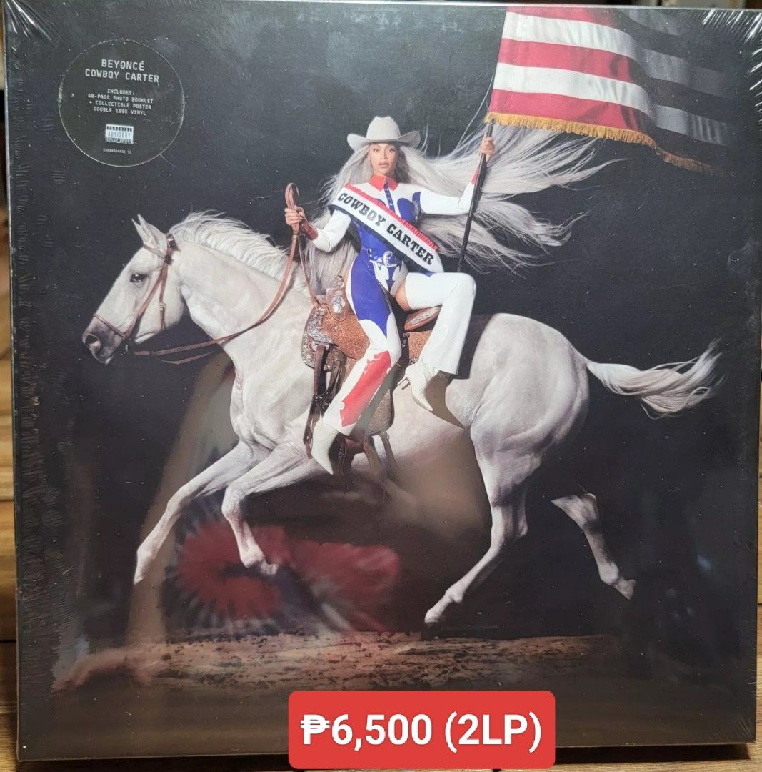 Beyonce - Cowboy Carter Official Vinyl (Category: Vinyls) located in Manila. Submitted by ramonrobin.cruz (Listing ID 1312441931, Image 1). Description: Beyonce - Cowboy Carter Official 2LP/Poster = ₱6,500 Brand New sealed made in USA.