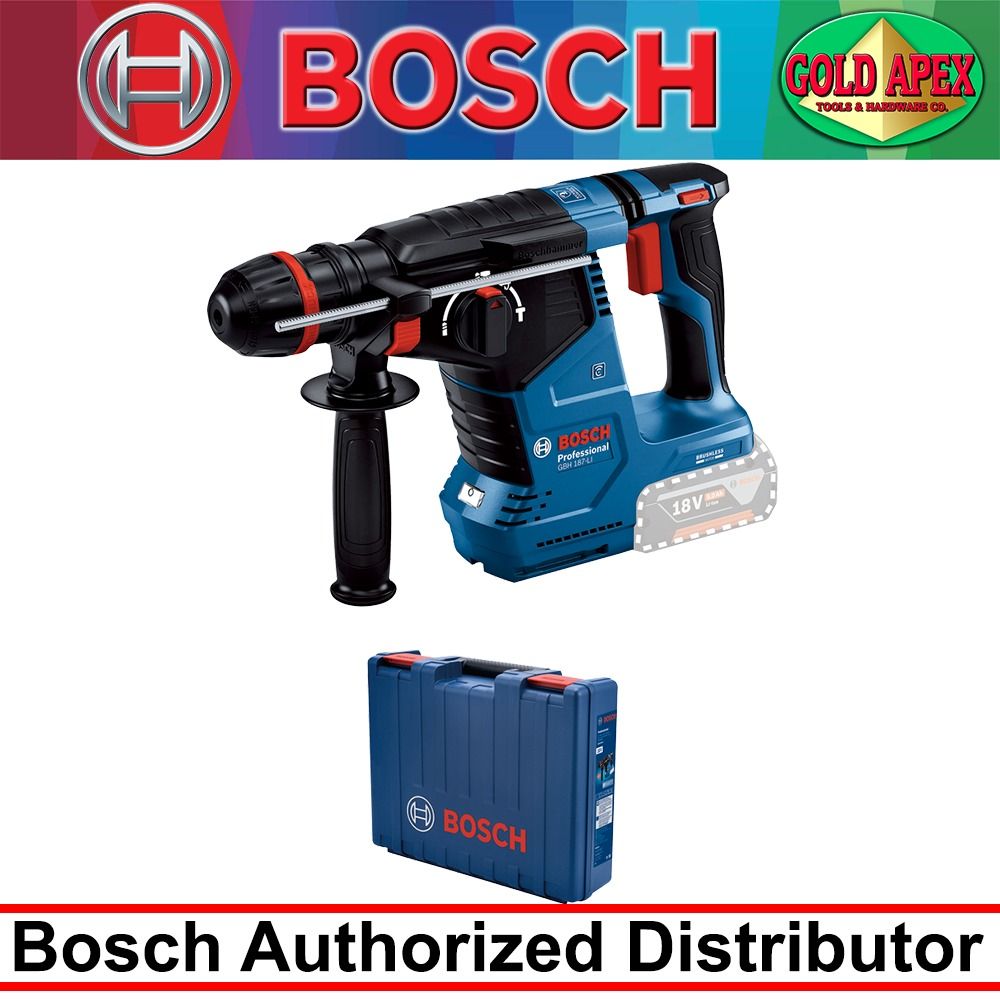 Bosch GBH 187-LI 18V Cordless Brushless SDS-Plus Rotary Hammer (Bare ...