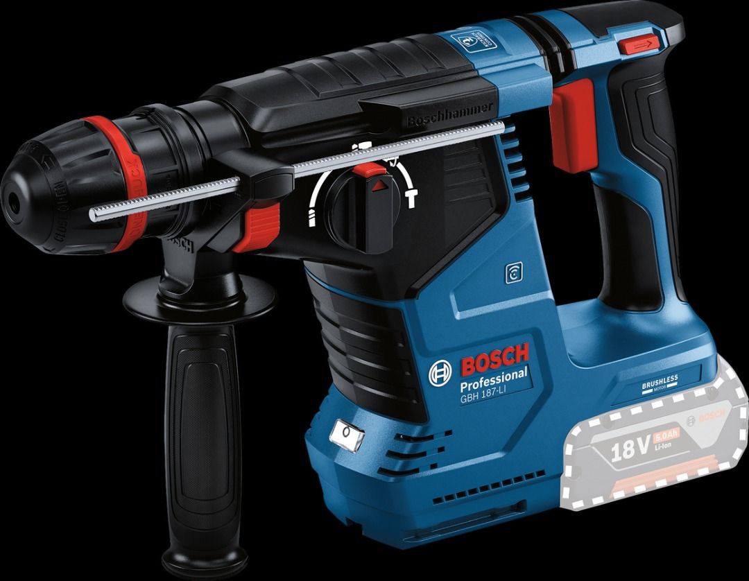 Bosch GBH 187-LI 18V Cordless Brushless SDS-Plus Rotary Hammer (Bare ...