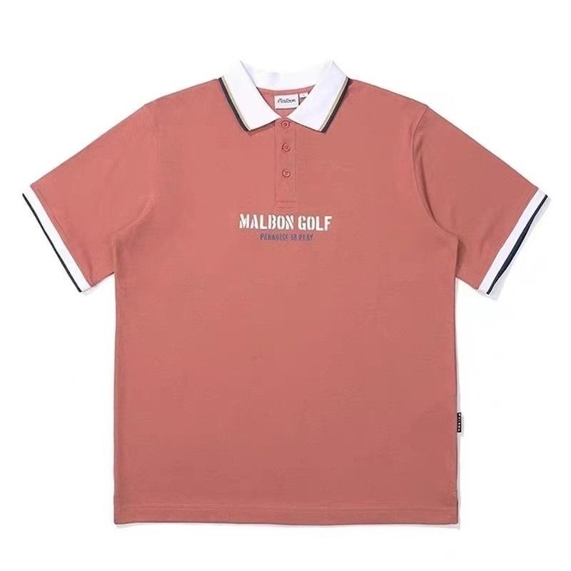 MALBON ♥ [UNISEX] Striped Jacquard Collar T-Shirt