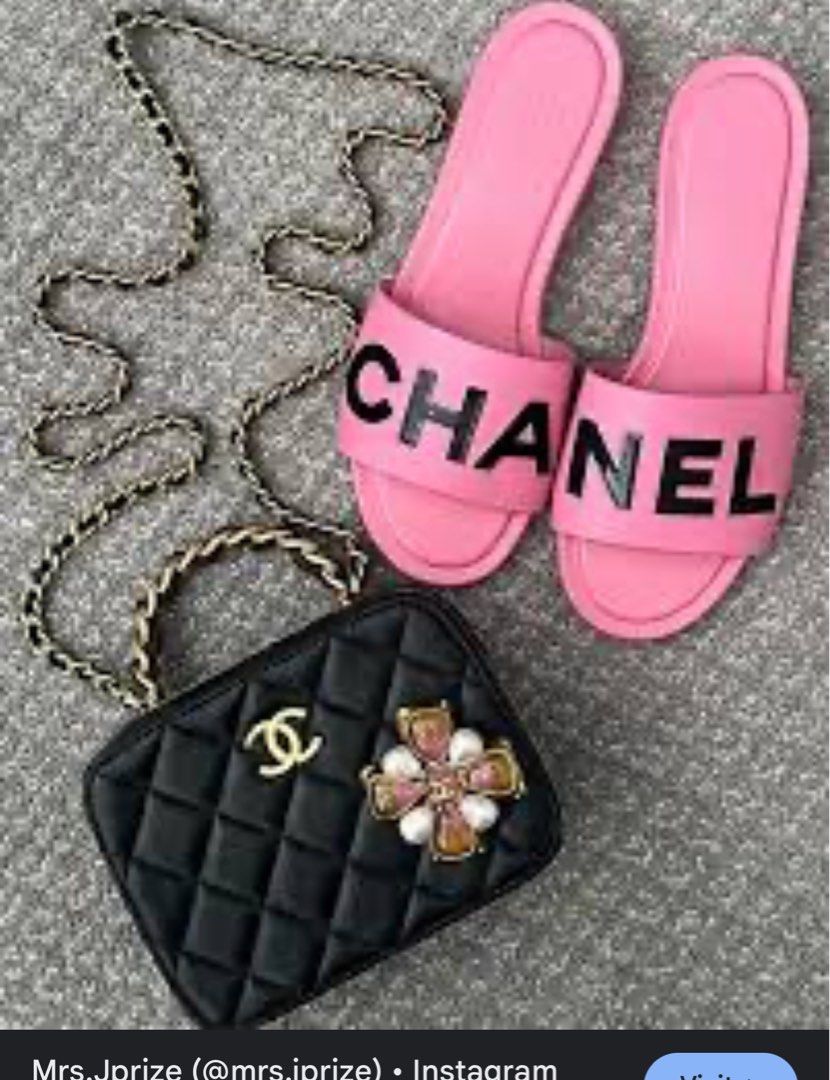 Chanel Logo Mules Slides