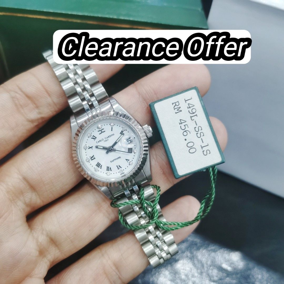CLEARANCE Carlo Cardini Ladies Sapphire Watch