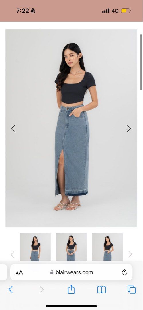 Daria Denim Skirt In Dark Wash Blair Wears
