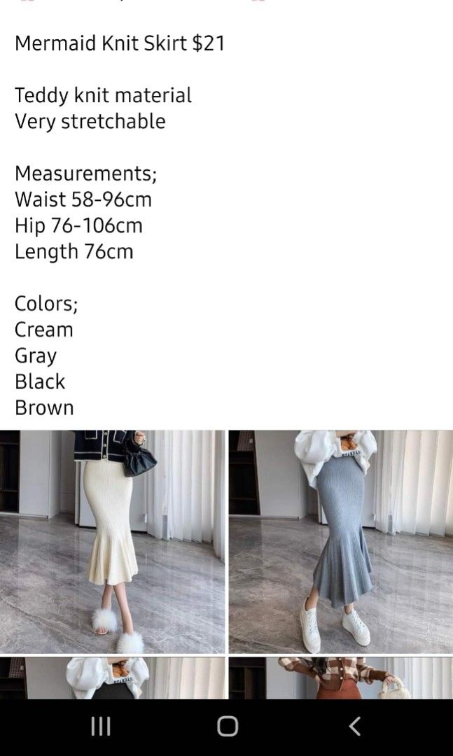 Dark grey mermaid skirt, Women's Fashion, Bottoms, Skirts on Carousell