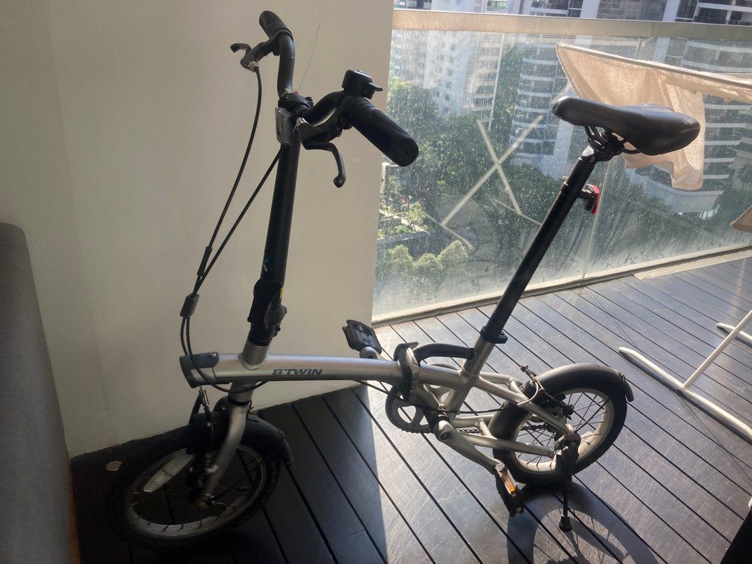 Decathlon Btwin Foldable bicycle foldie Tilt 500 XS 14in Light Grey