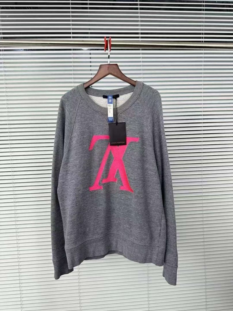 Louis Vuitton Grey Pink Upside Down Sweater