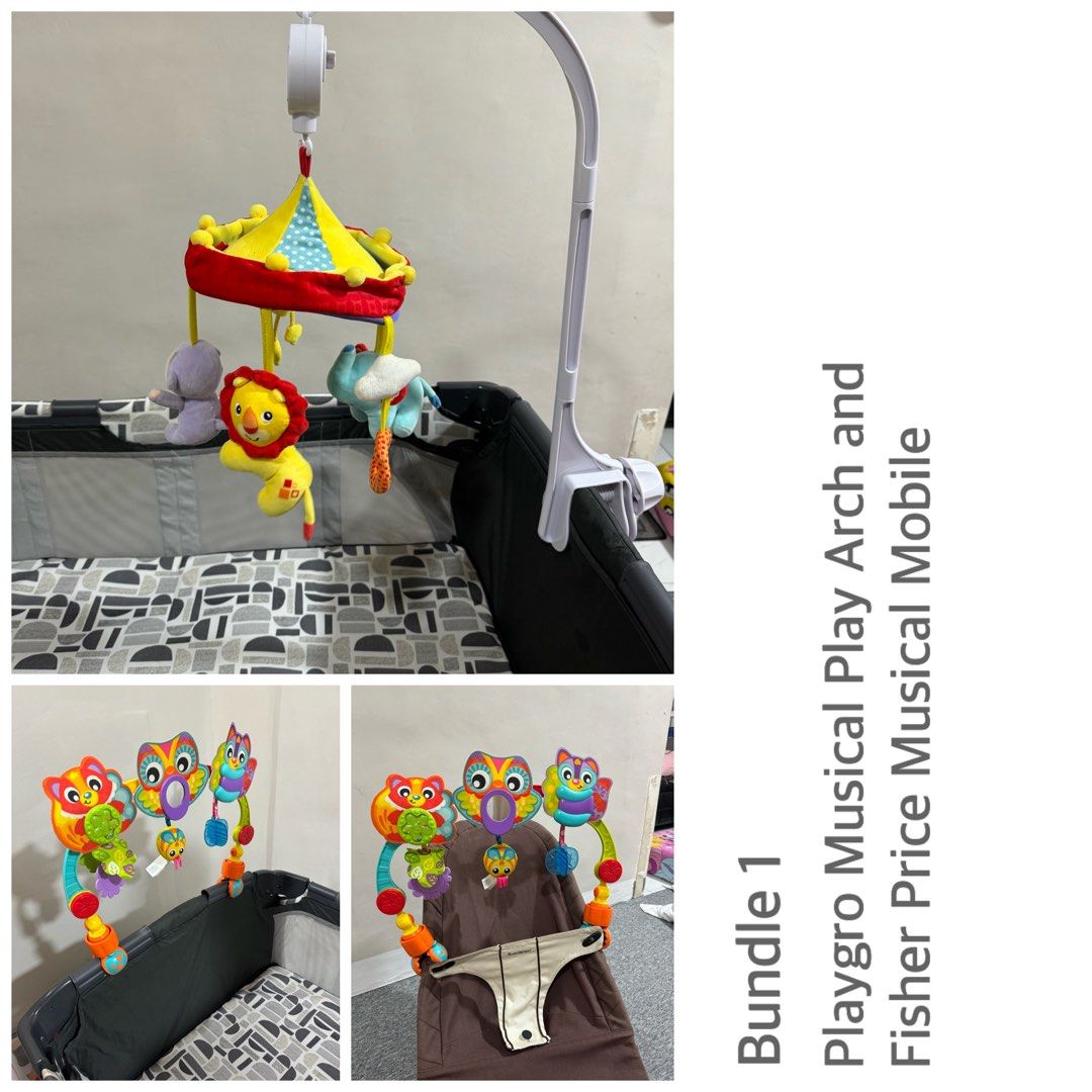 Fisher Price Musical Mobile and Playgro Musical Arch