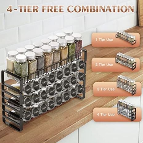 four tier spice rack organizer jonyj