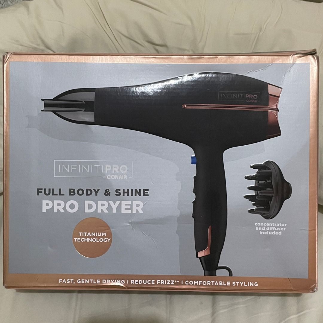 INFINITI PRO Full Body Shine Pro Hair Dryer CONAIR Brand New With Diffuser Attachment Beauty Personal Care Hair on Carousell