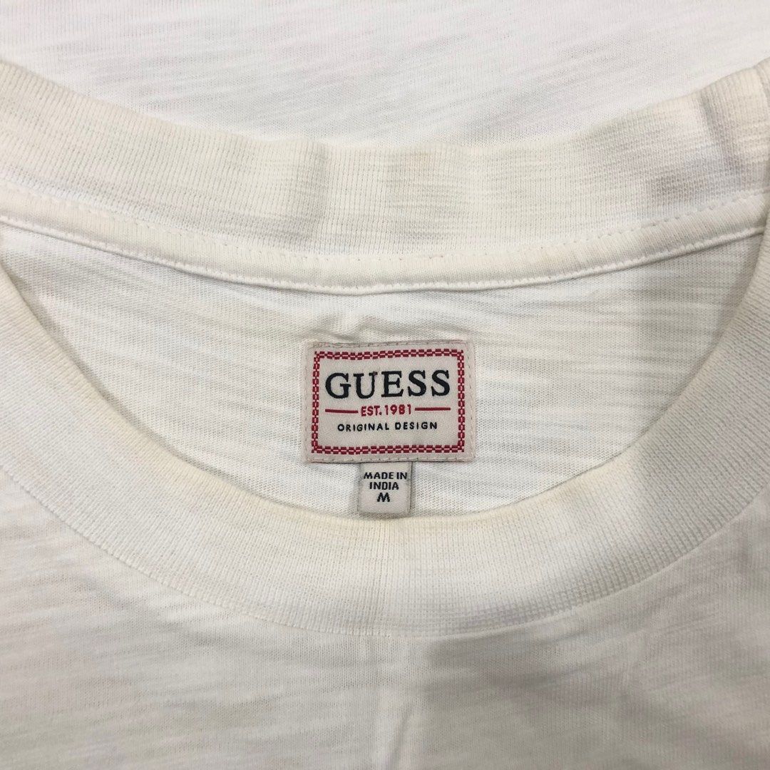 Guess Cotton Linen Textured Tee Shirt Men s Fashion Tops Sets Tshirts Polo Shirts on Carousell