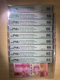 Indonesia Seratus Ribu Rupiah Solid 2 (PMG65), Hobbies & Toys ...