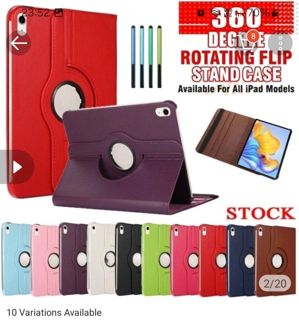 iPad case (Category: Everything Else) located in Singapore. Submitted by singaporeken (Listing ID 1312441257, Image 1). Description: iPad Stand Cover with 360 degree rotating feature. For 10.5 inch.