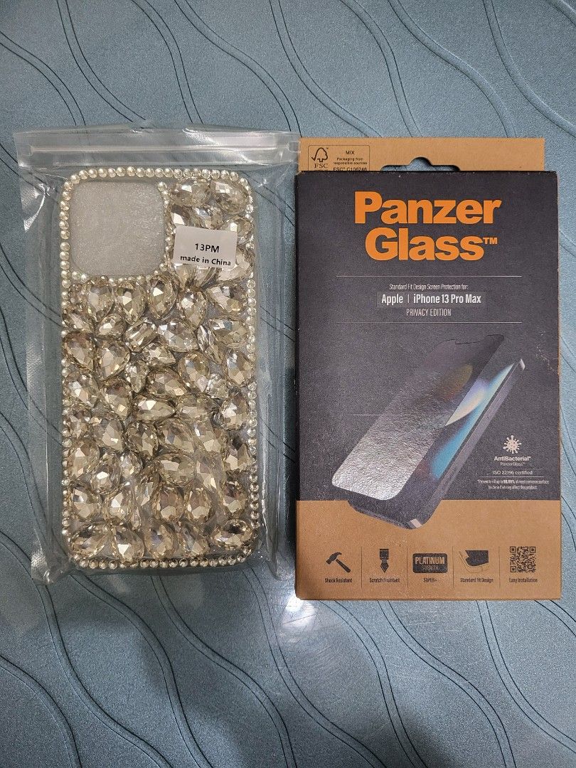 Iphone 13 pro max case with protector (Category: Cases & Sleeves) located in Manila. Submitted by popster21 (Listing ID 1312445386, Image 1). Description: crystal case with original panzel glass protector high quality.