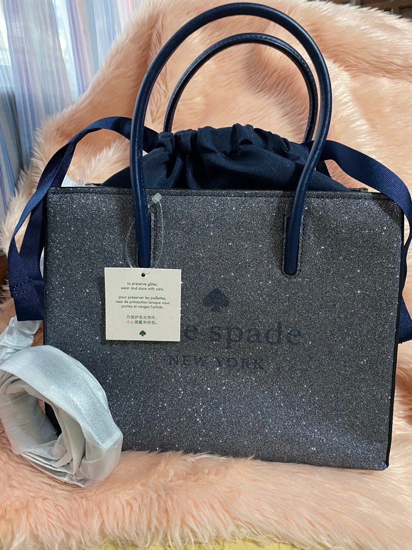 KATE SPADE Trista Glitter shopper tote Luxury Bags Wallets on Carousell