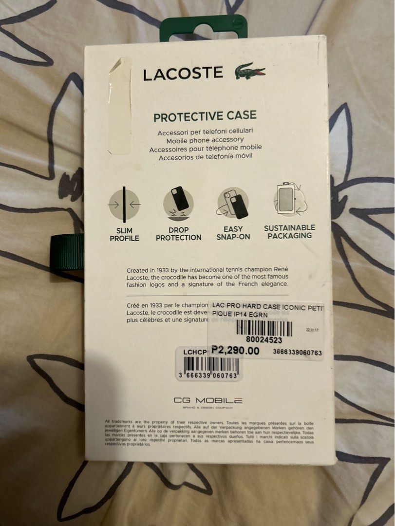 Lacoste case iphone 15 (Category: Cases & Sleeves) located in Caloocan City. Submitted by tidytitan (Listing ID 1305299423, Image 1). Description: .
