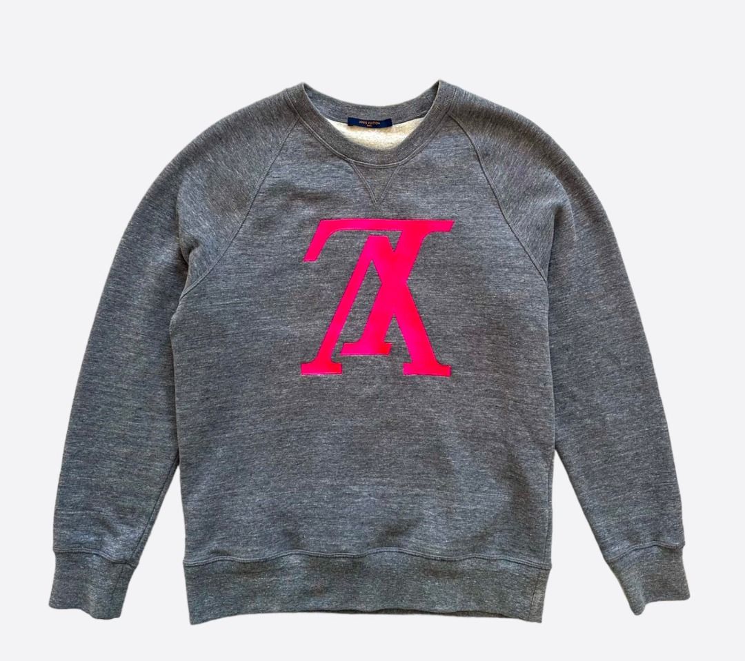Louis Vuitton Grey Pink Upside Down Sweater