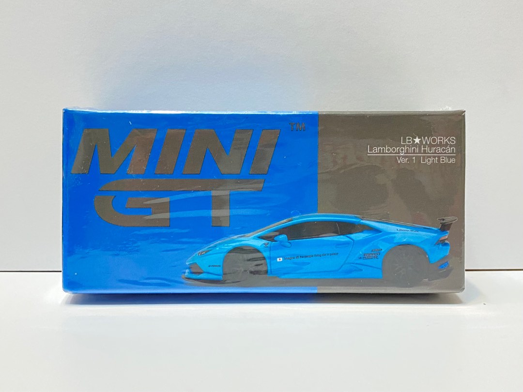 Mini GT #189 LB Works Lamborghini Huracan Ver. 1 Light Blue, 興趣