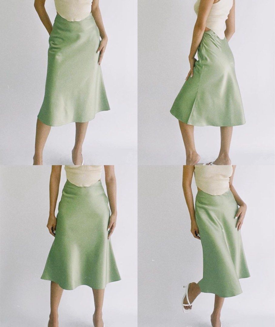 muli mnl midi silk skirt in tea (Category: Skirts) located in Pasig City. Submitted by ilovesabrina (Listing ID 1312428106, Image 1). Description: can fit 24-26 waists so pretty!!!!! 🍵 .