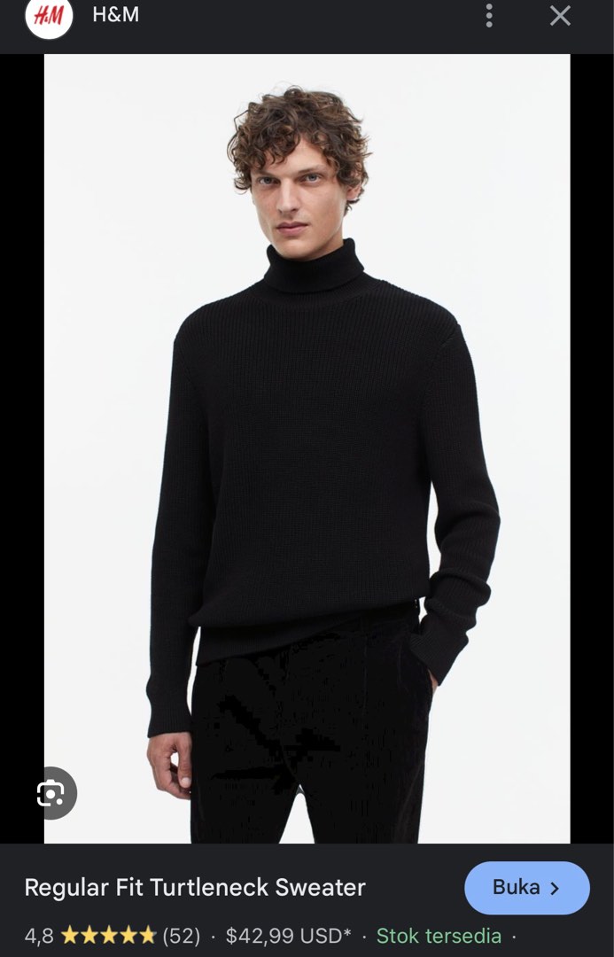 Turtleneck H And M Black Sweater H And M Black Turtleneck Top