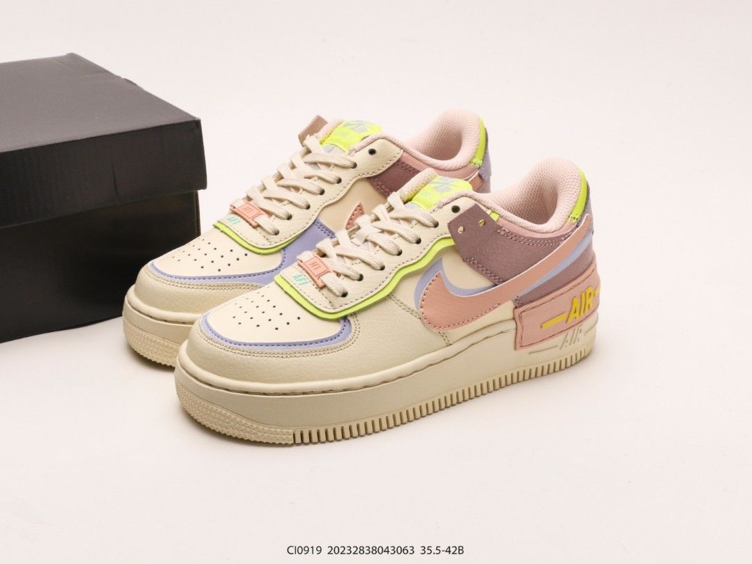 Air force 1 shadow off white and pink shop