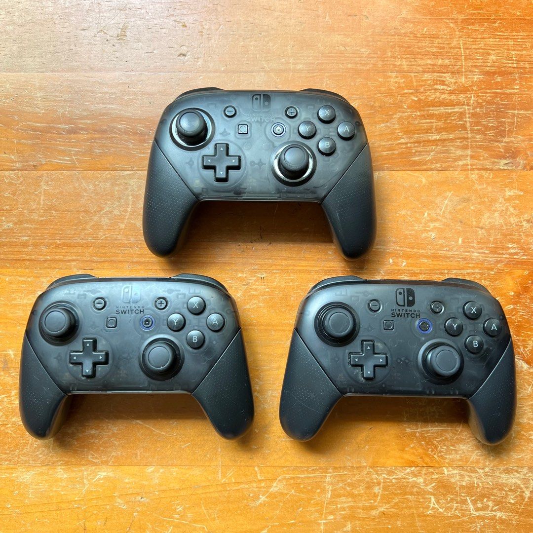 Nintendo Switch Pro Controller (Category: Controllers) located in Singapore. Submitted by demuffin (Listing ID 1312345232, Image 1). Description: Controllers have fully functional buttons with no stick drift and good battery life. 2 available. 1 sold. $50 per controller. Meet up at 405C Fernvale Lane or you can opt for Ninjavan delivery at $3.80..