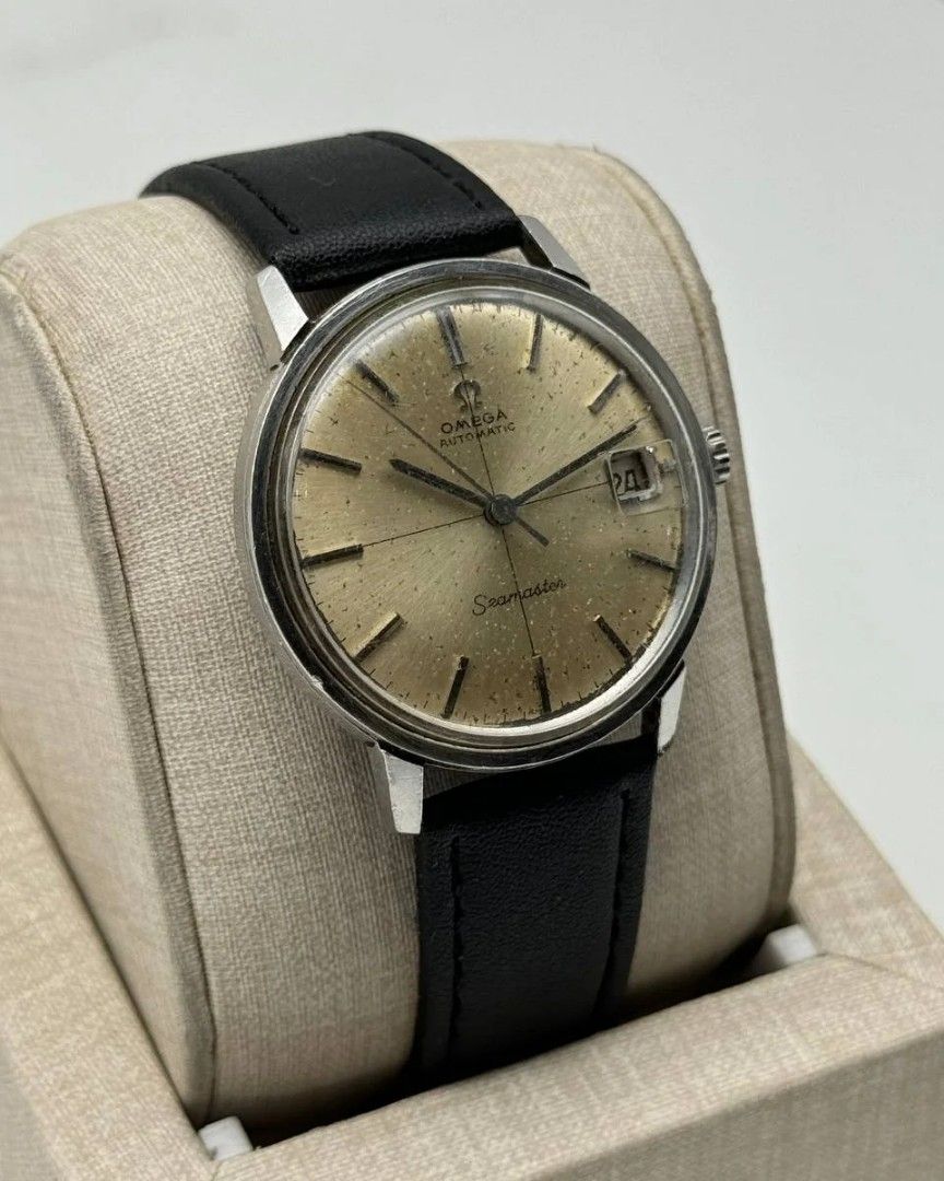 Omega Seamaster Patina Dial Leather Strap (Category: Luxury Watches) located in Manila. Submitted by _classicwatchcollection (Listing ID 1312314398, Image 2). Description: FS: Omega Seamaster Patina Dial Leather Strap Php: 28,000 Condition: 8/10 Movement: Automatic Case size: 35mm Unit only. Pm or Contact 09063027061 for inquiries..