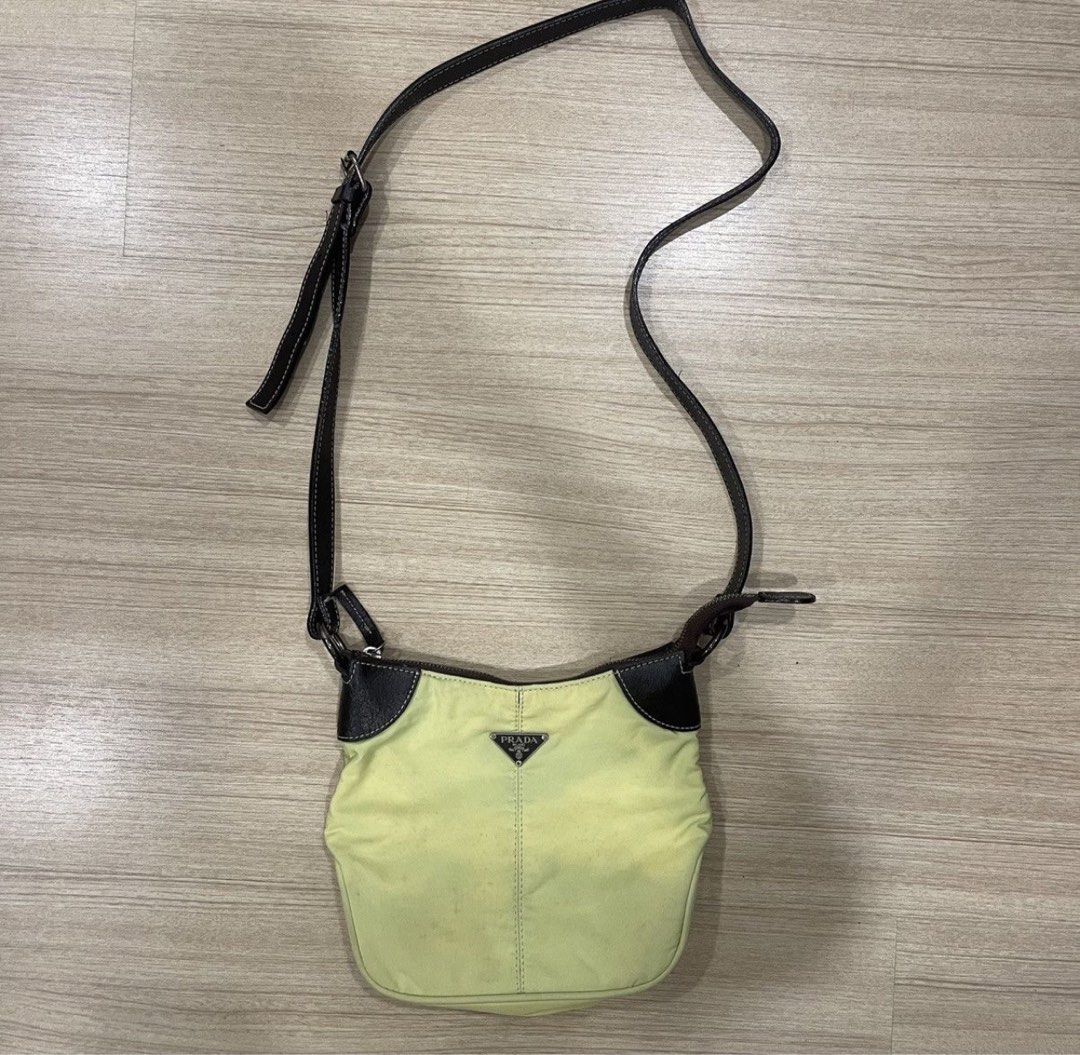 Prada Neon Nylon Tessuto Sling Crossbody Bag