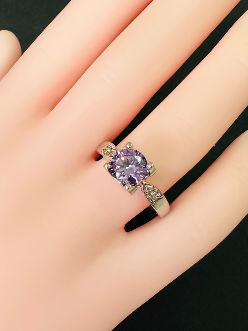 Purple moissanite ring clearance