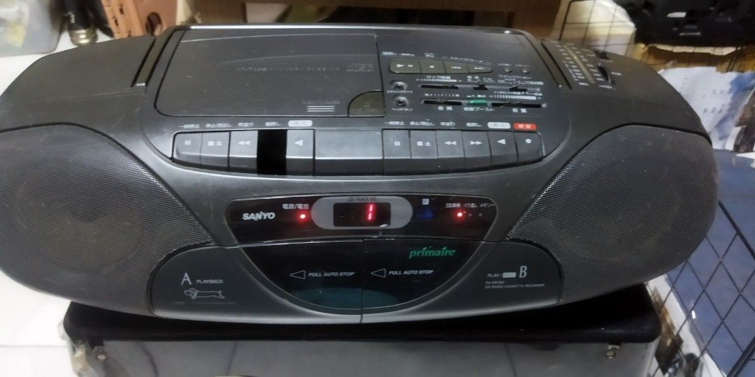 Sanyo PH-PR750 Primaire CD Radio (Category: Portable Music Players) located in Pasay City. Submitted by marineljapansurplus (Listing ID 1312318406, Image 2). Description: Sanyo Primaire CD Radio Model: PH-PR750 CD 💿: Working 👍 TUNER 📻: Working 👍 (complete all local FM/am station) malakas signal Cassette 📼: not playing worn out belt but u can play the Bluetooth receiver device. Instant Bluetooth speaker kna) Power 🔌: 100v 16W(need gamitan Ng