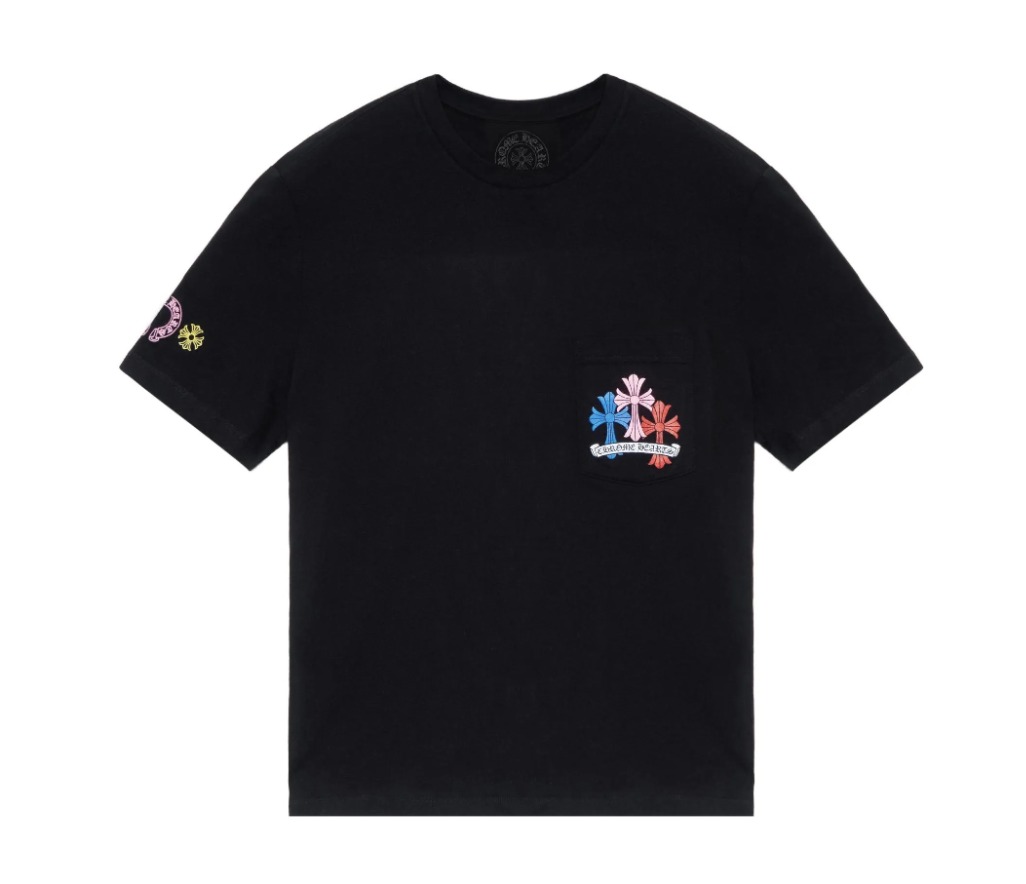 Tシャツ momo様確実正規品Chrome Heartsクロスデザイン ネイビー